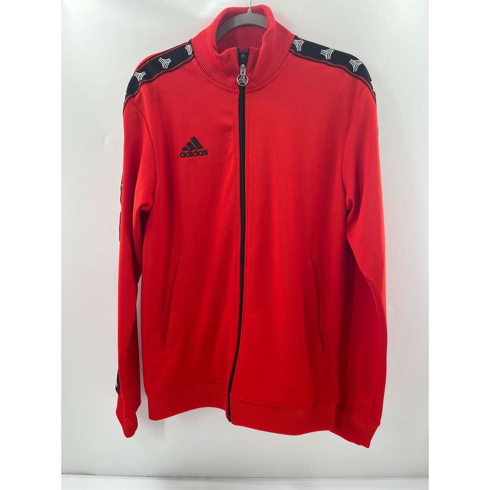 Adidas Tango Track Jacket Mens Medium Red Full Zip Soccer Athletic Top